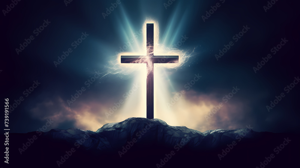 The Holy Cross symbolizes the death and resurrection of Jesus Christ