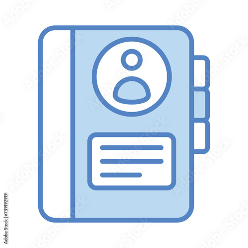 Contact Book icon vector, stock illustration