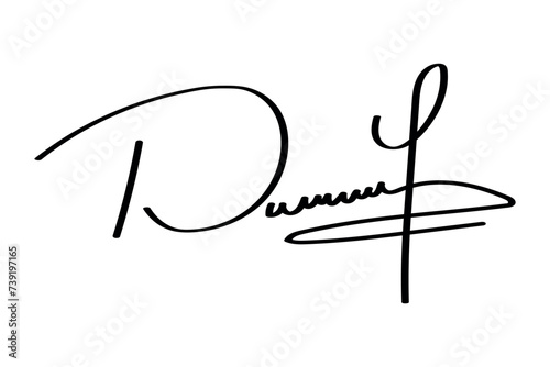 Autograph. Business or personal handwritten signature isolated on the transparent background. Signature scribble for deals and contracts.