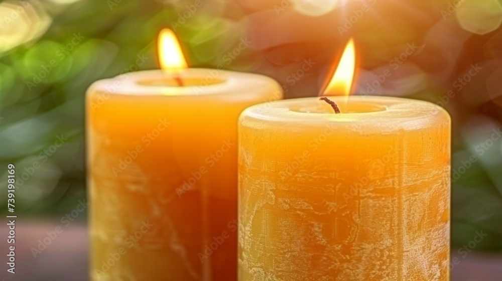 Passover candle lighting close up of flickering flames with warm glow for traditional ceremony Passover candle lighting close up of flickering flames with warm glow for traditional ceremony
