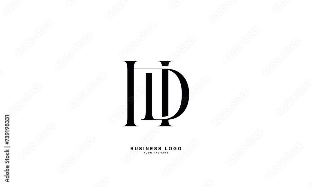 HD, DH, H, D, Abstract Letters Logo Monogram HD, DH, H, D, Abstract Letters Logo Monogram