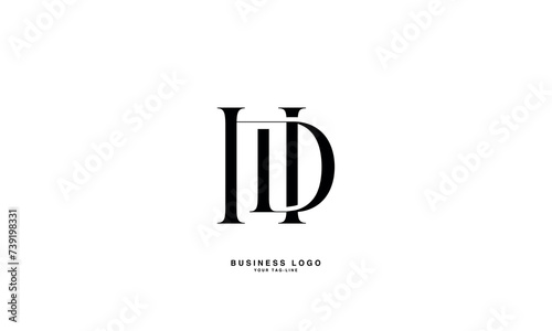 HD, DH, H, D, Abstract Letters Logo Monogram