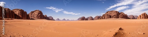 Dry desert landscape. Hot lifeless sand  Generative AI.