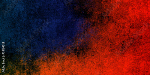 Blue Red prolonged textured grunge.paint stains sand tile ancient wall.rusty metal.iron rust.with scratches cement wall AI format.blank concrete.
 photo