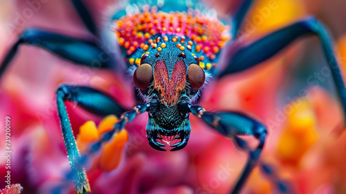 A close-up of an insect or plant with unusual and vibrant colors, highlighting the beauty found in not usual aspects of the natural world © Евгений Архипов