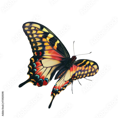 Colorful butterfly in transparent background