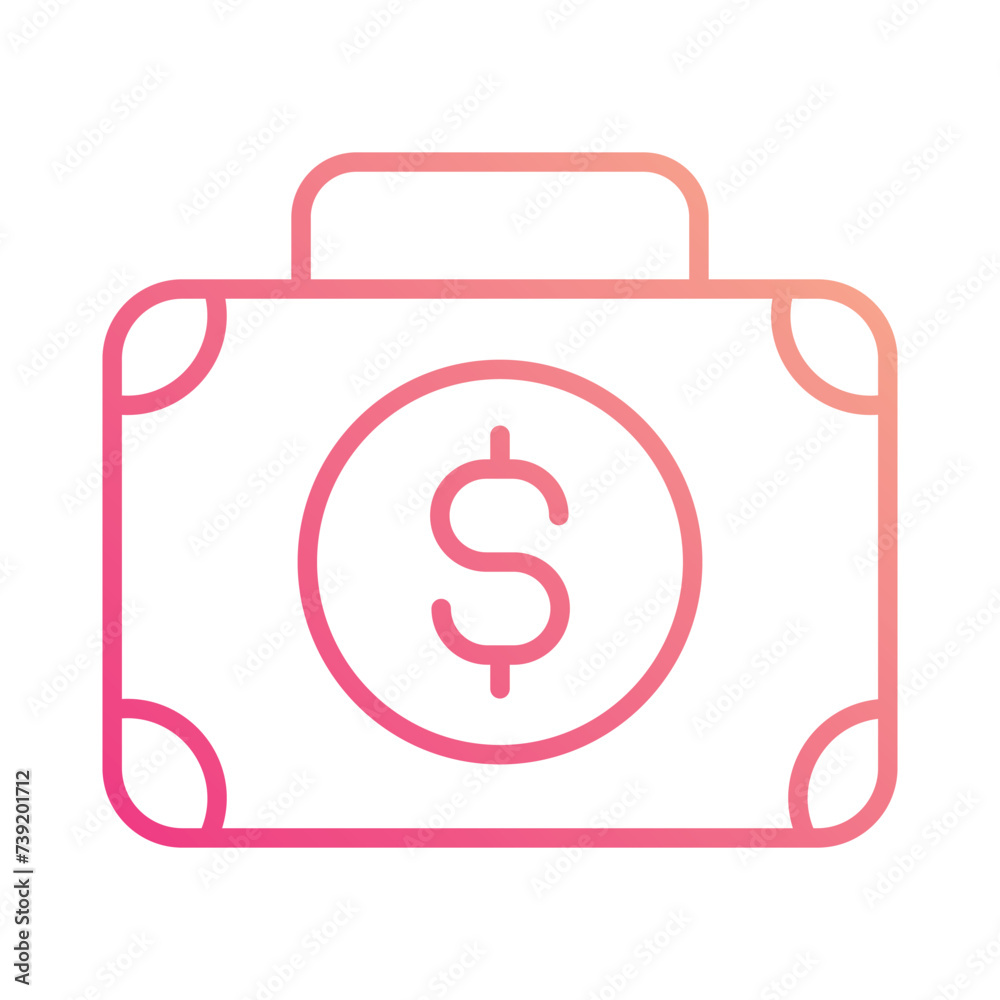 Briefcase icon vector, stock illustration Briefcase icon vector, stock illustration