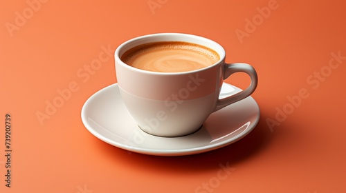 A mockup of a white coffee mug, White coffee to go cup on wooden table, mockup, Template with porcelain cup of tea for design of branding identity. Easy to change colour. Isolated from the background