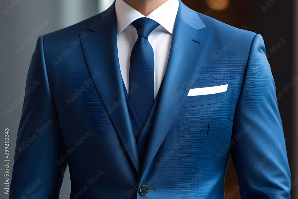 Man Wearing Blue Suit and Tie Man Wearing Blue Suit and Tie