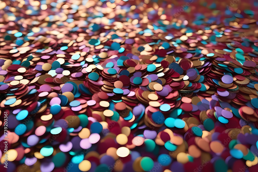 A Lot of Different Colored Confetti on a Table