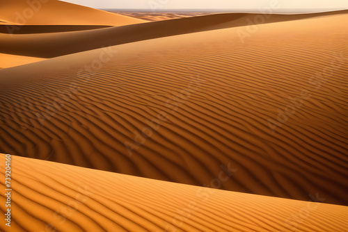 Vast Group of Sand Dunes in the Desert