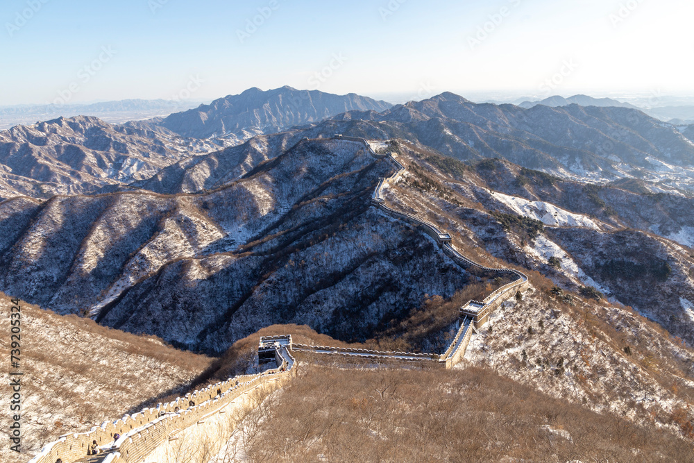 Great Wall of China, Mutianyu (or Mu tian yu) section near Beijing city, China.