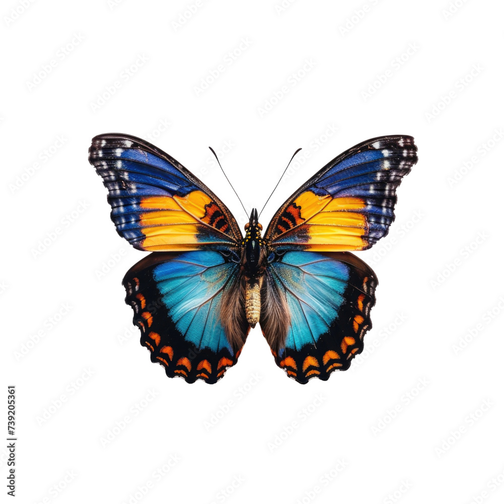 Obraz premium Colorful butterfly in transparent background