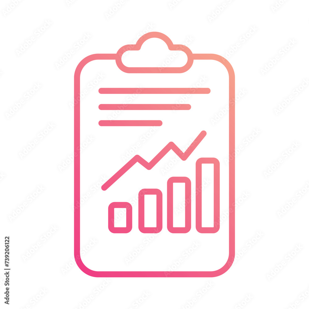 Business Report icon vector, stock illustration