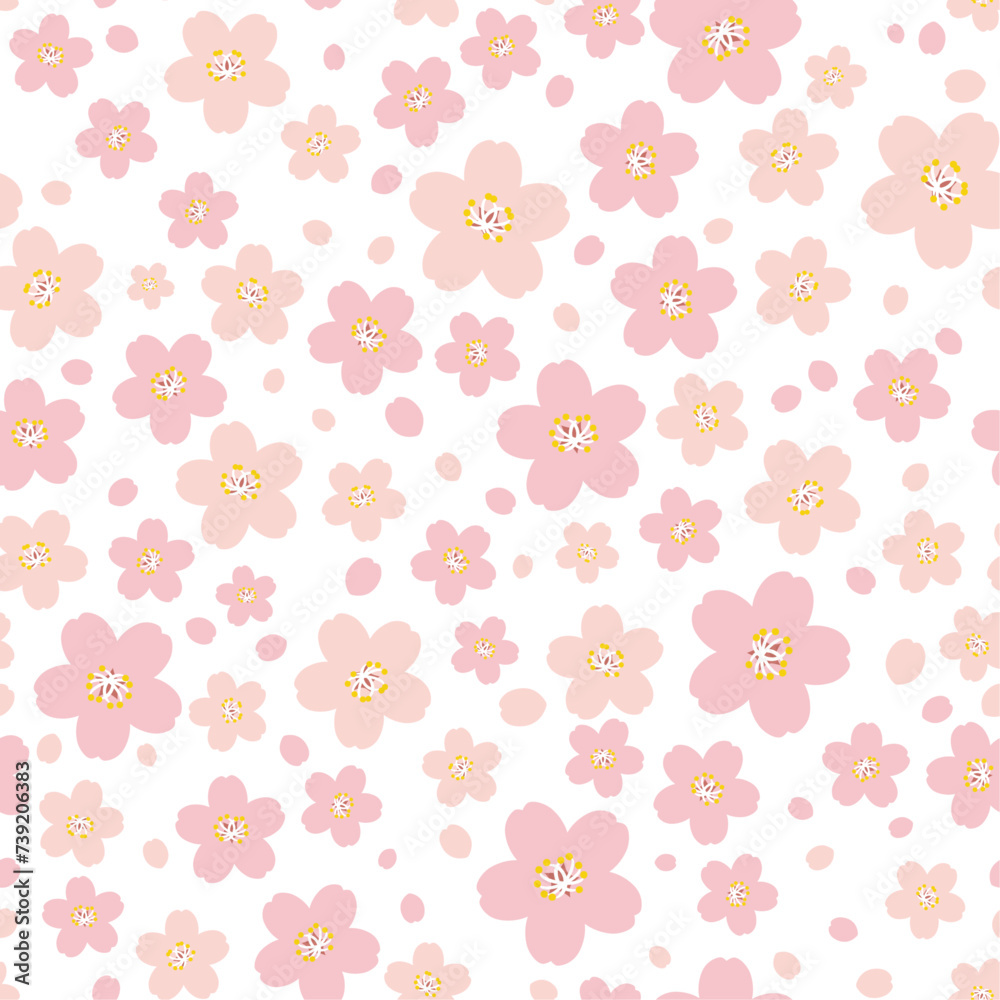 満開な桜の花のパターン 満開な桜の花のパターン
