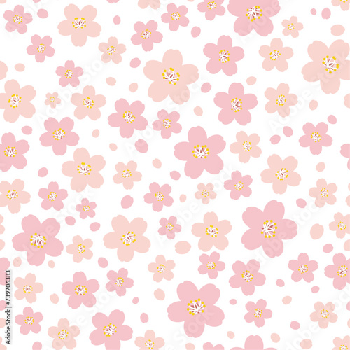 満開な桜の花のパターン