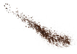 Instant coffee powder pile, graphic element isolated on a transparent background