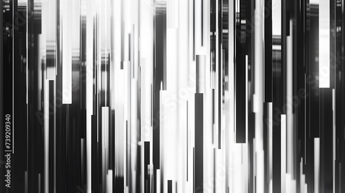 Abstract black and white background with stripes. Black vertical bars on white background