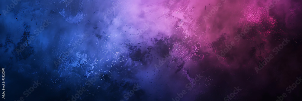 Deep hues of dark blue, purple, and pink evoke a retro vibe in this rough abstract background. Bright light and a subtle glow accentuate - obrazy, fototapety, plakaty 