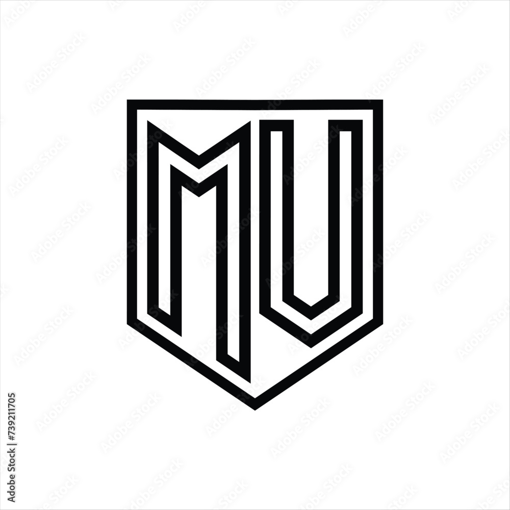 MV Letter Logo monogram shield geometric line inside shield isolated style design MV Letter Logo monogram shield geometric line inside shield isolated style design