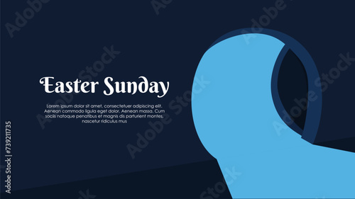 vector easter sunday banner template