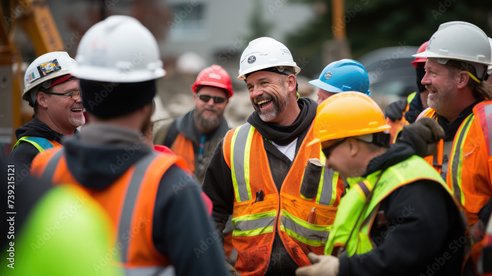 Smiling Builders on the Job Site Smiling Builders on the Job Site