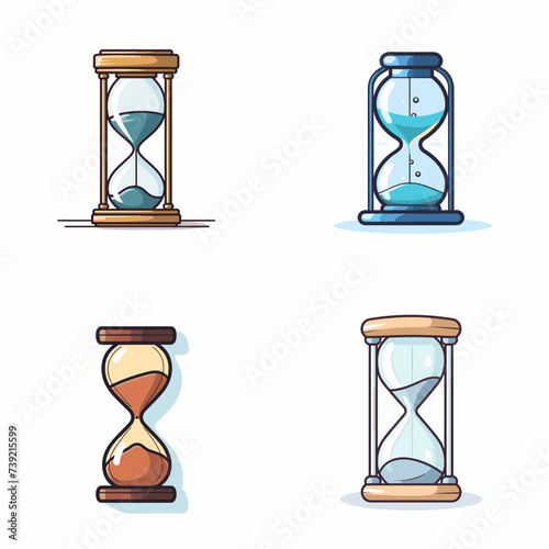 Lab Timer (Laboratory Timer) simple minimalist isolated in white background vector illustration