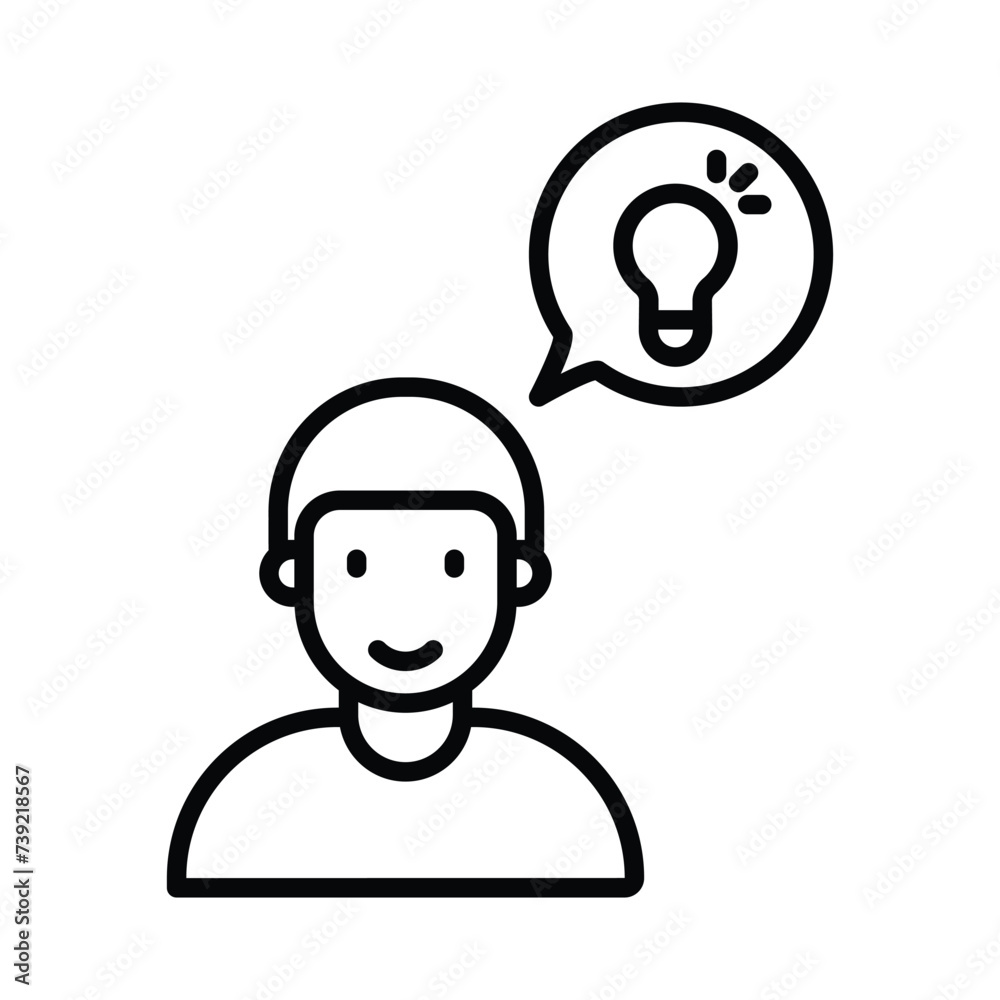 Idea icon vector, stock illustration Idea icon vector, stock illustration
