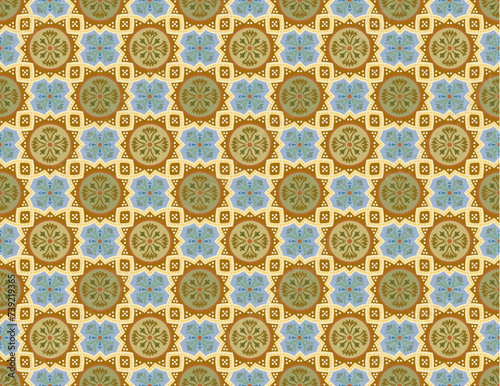 Decorative seamless pattern with vintage elements