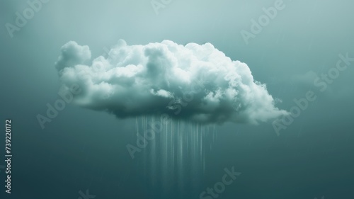 Rain falling from a single cloud photo
