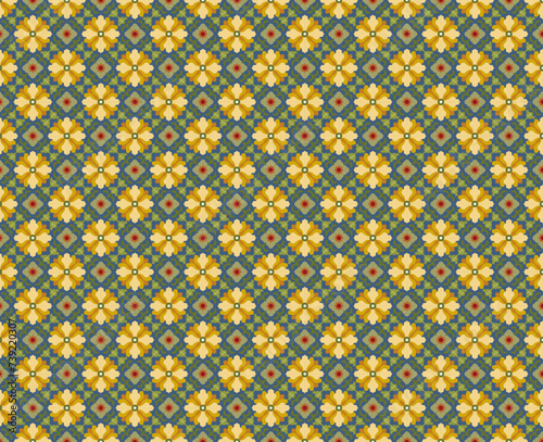 Seamless decorative pattern background with vintage elements