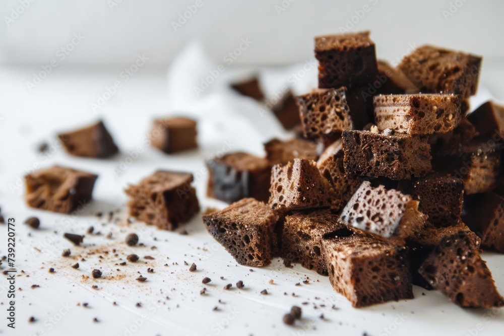 Rye croutons with garlic and spices on an isolated background. Beer snacks. Food Photography Rye croutons with garlic and spices on an isolated background. Beer snacks. Food Photography