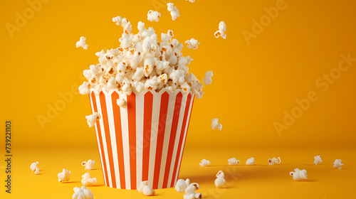 Popcorn explosion, snack background concept © Derby