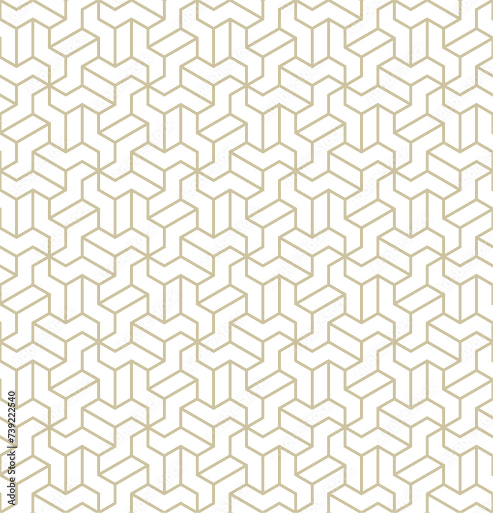 Seamless abstract geometric pattern in 3D style