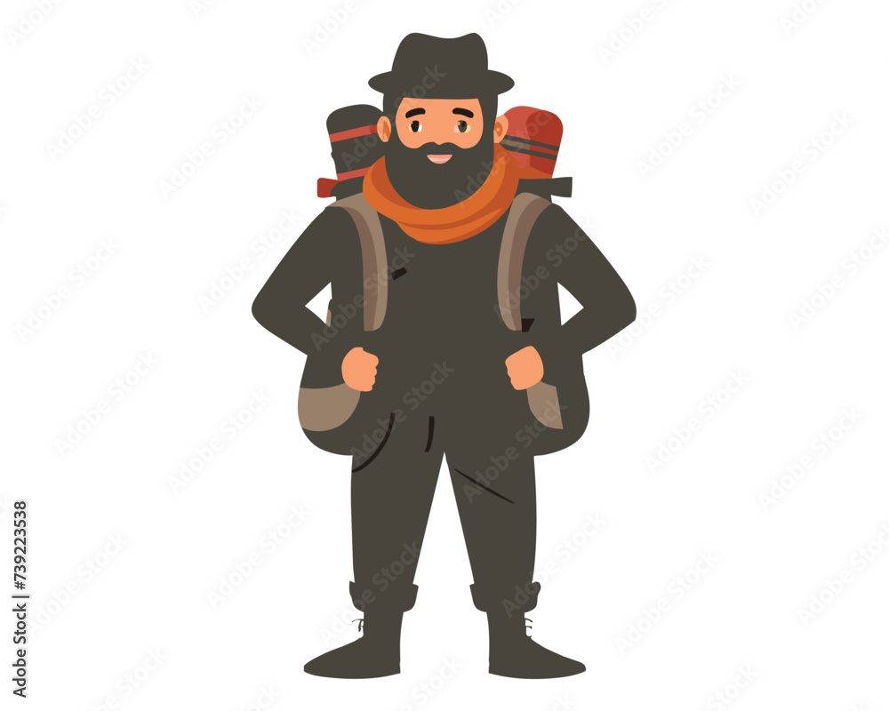 Collection design of outdoor people activity hiking and camping. Illustration for website, landing page, mobile app, poster and banner. Trendy flat vector illustration Collection design of outdoor people activity hiking and camping. Illustration for website, landing page, mobile app, poster and banner. Trendy flat vector illustration