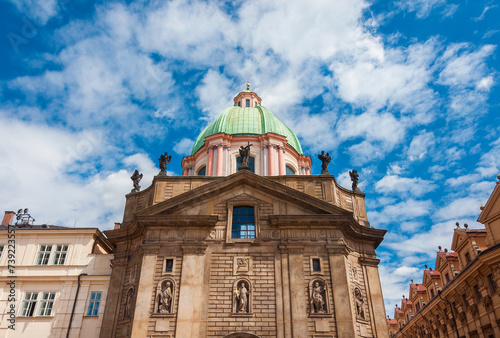 St. Francis Of Assisi Church in Prague Ol Town, a beautiful baroque building erected in 1685
