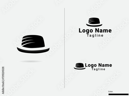 Hat vector art. Business. Gentleman logo. Magician. Hat logo design. Premium design. Black color. lady. Fashion. Creative hat. Shop.