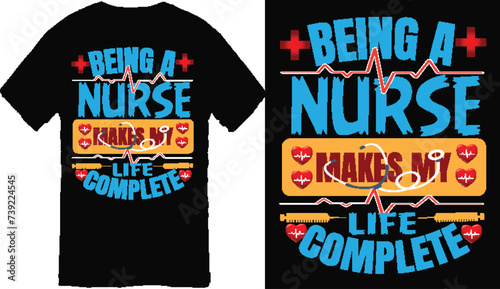 Nurse T shirt Design Vector or EPS