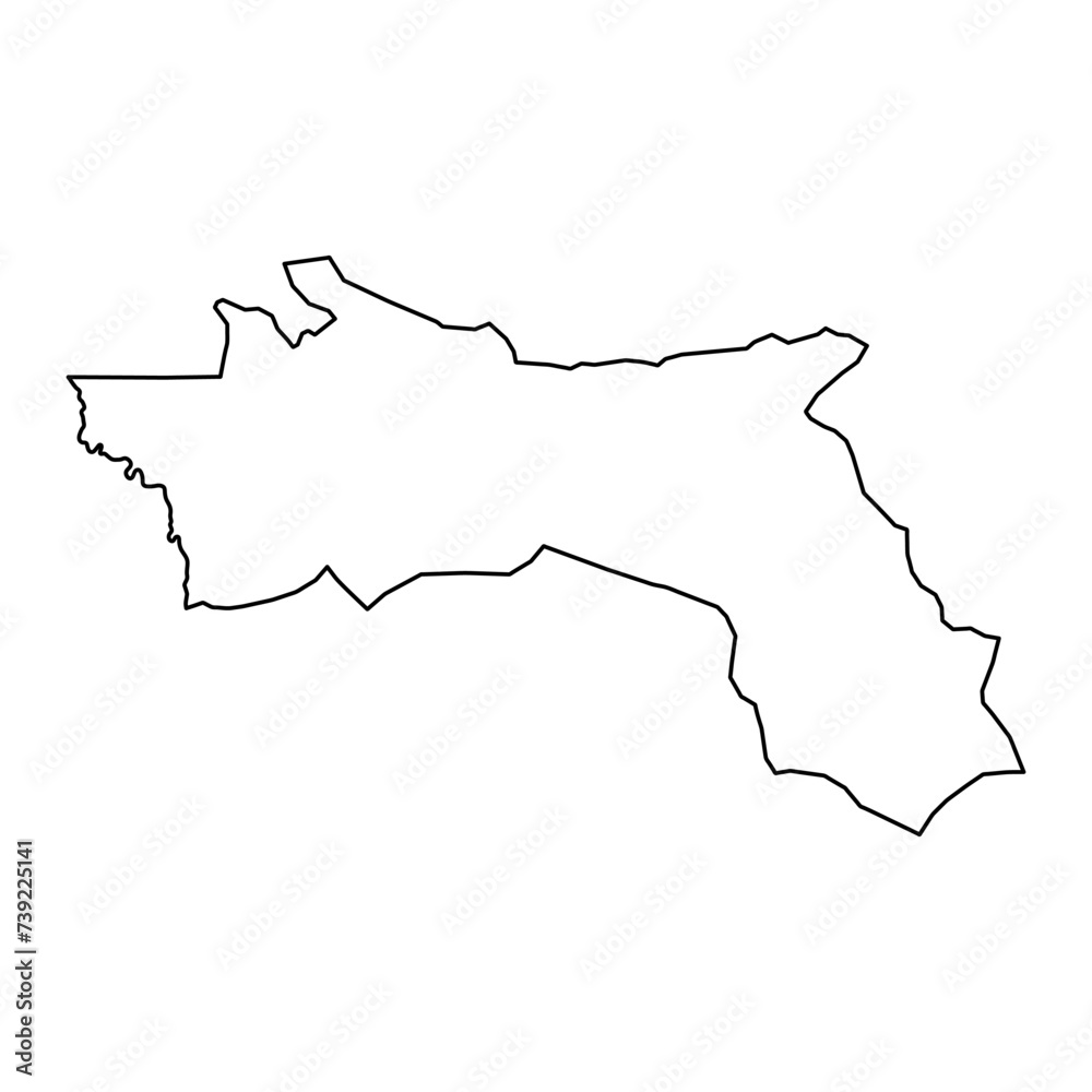 Hadjer Lamis Region map, administrative division of Chad. Vector illustration.