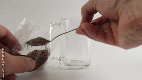 To prepare a decoction, flax seeds are poured into a glass. Medicinal properties of flax.