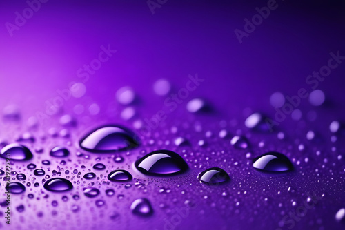 Close Up of Water Droplets on Purple Surface