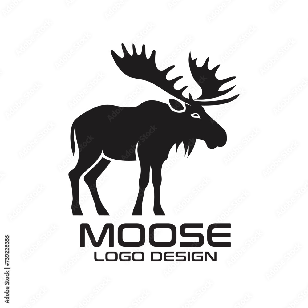 Moose Vector Logo Design Moose Vector Logo Design
