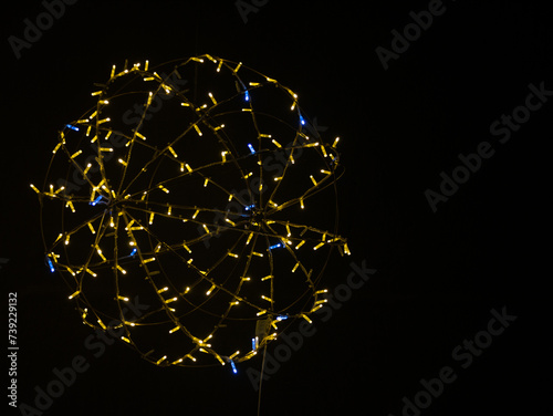 Abstract circular bokeh background of Christmaslight photo