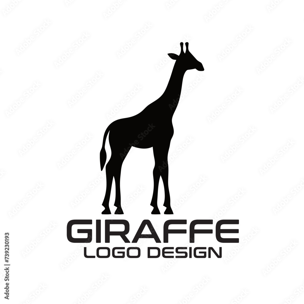 Giraffe Vector Logo Design Giraffe Vector Logo Design