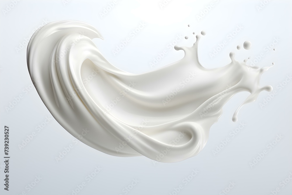 Swirling white milk yogurt splashing on pristine white background. Concept Food Photography, Splash Art, Dairy Products, White Background, Creative Composition Swirling white milk yogurt splashing on pristine white background. Concept Food Photography, Splash Art, Dairy Products, White Background, Creative Composition