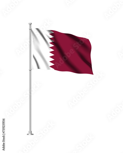 Qatar Nation Flag  photo