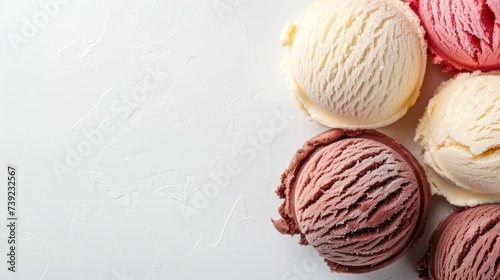 Ice cream on white background 
