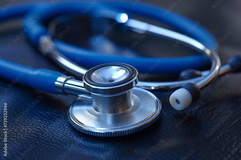 A stethoscope closeup. AI generative A stethoscope closeup. AI generative