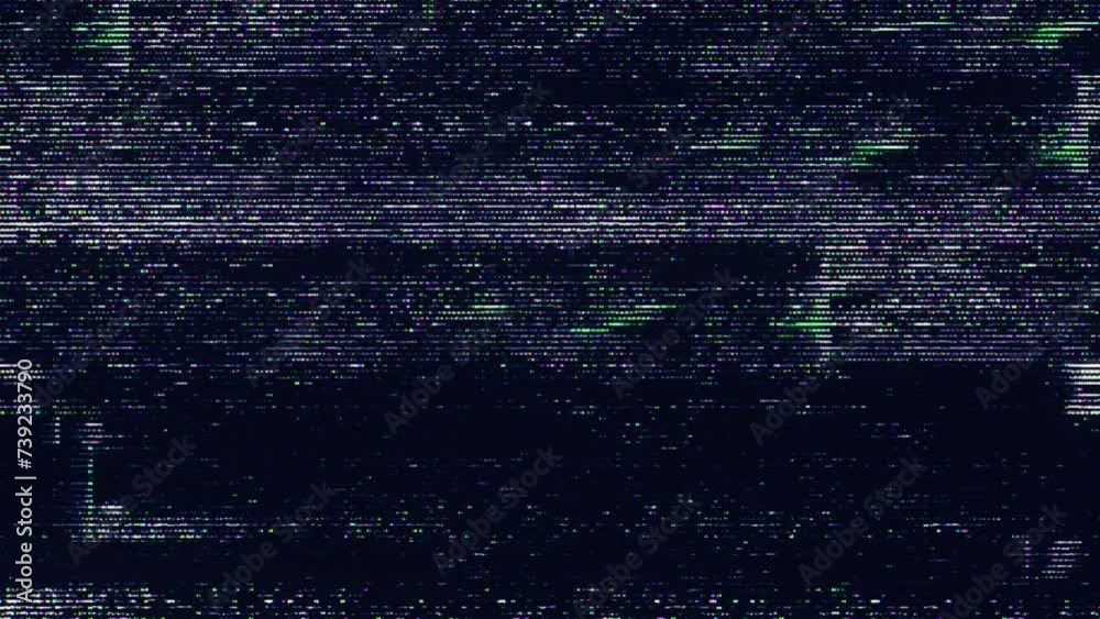 Glitch noise static television VFX. Visual video effects stripes background, CRT tv screen no signal glitch effect
