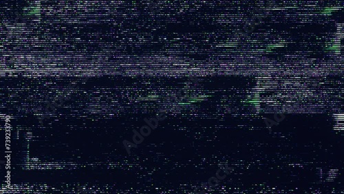 Glitch noise static television VFX. Visual video effects stripes background, CRT tv screen no signal glitch effect